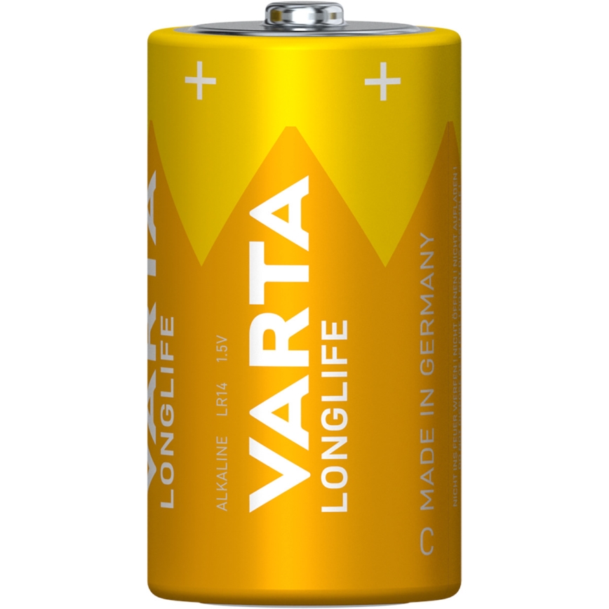Varta 4114101422 - 2 stk. Alkalisk batteri LONGLIFE LR14/C 1,5V