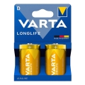 Varta 4120101422 - 2 stk. Alkalisk batteri LONGLIFE D 1,5V