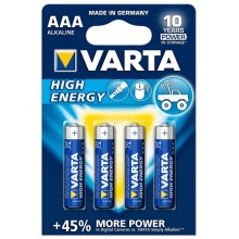 Varta 4903 - 4 stk. Alkalisk batteri HIGH ENERGY AAA 1,5V