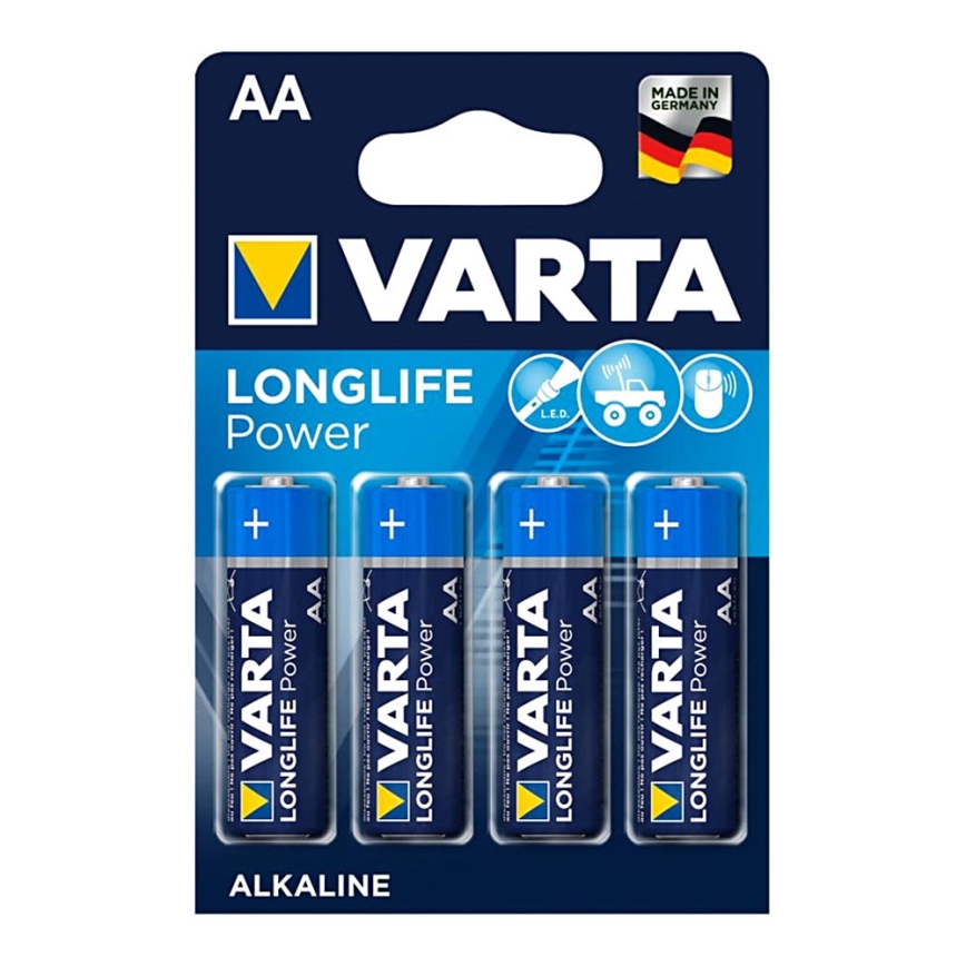 Varta 4906 - 4 stk. Alkalisk batteri LONGLIFE AA 1,5V