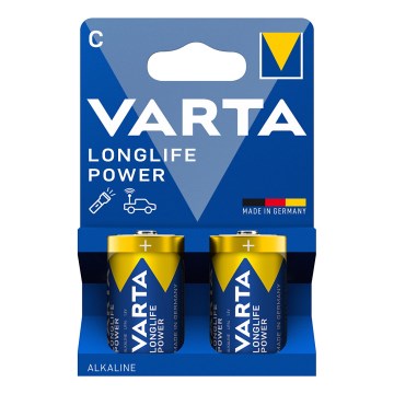 Varta 4914121422 - 2 stk. Alkalisk batteri LONGLIFE POWER LR14/C 1,5V
