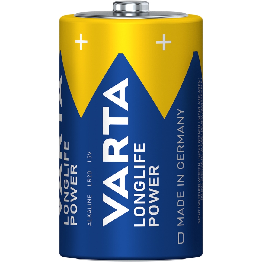 Varta 4920121422 - 2 stk. Alkalisk batteri LONGLIFE POWER LR20/D 1,5V