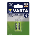 Varta 56733 - Genopladeligt batteri 2 stk. SOLAR ACCU AAA NiMH/550 mAh/1,2V