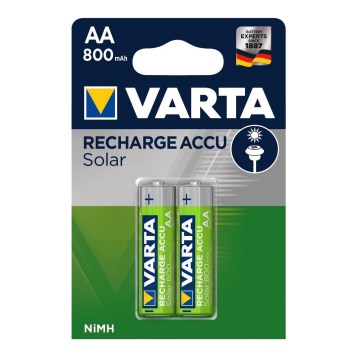 Varta 56736 - 2 stk. Genopladeligt batteri SOLAR ACCU AA NiMH/800mAh/1,2V