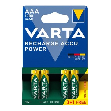 Varta 5703301494 - 3+1 stk. genopladelige batterier ACCU AAA Ni-MH/1000 mAh/1,2V