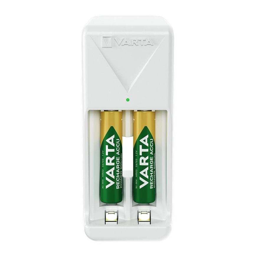 Varta 57656201421 - Batterioplader til 2x AA/AAA, 800 mAh, 230 V
