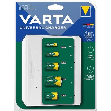Varta 57658101401 - Batterioplader til AA/AAA/C/D/5V