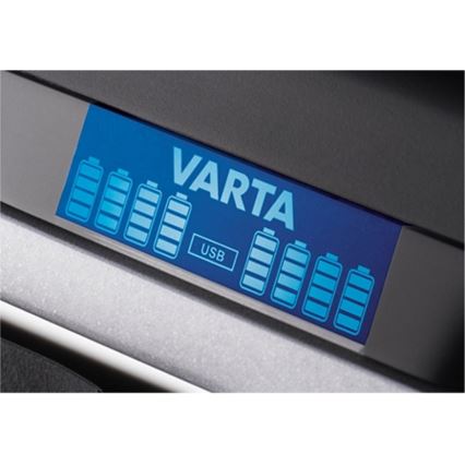 VARTA 57671 - LCD multioplader 8xAA/AAA and USB-opladning 4 timer