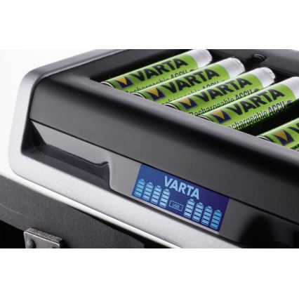 VARTA 57671 - LCD multioplader 8xAA/AAA and USB-opladning 4 timer