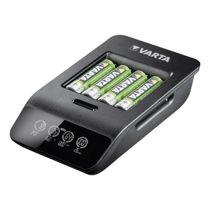 VARTA 57684 - LCD Smart oplader 4xAA / AAA opladning 1,5 time