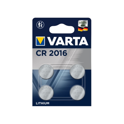 Varta 6016101404 - 4 stk. Lithium knapcelle ELECTRONICS CR2016 3V