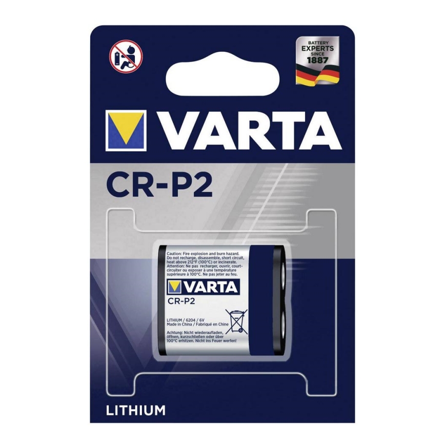 Varta 6204301401 - 1 stk. Lithium-fotobatteri CR-P2 6V