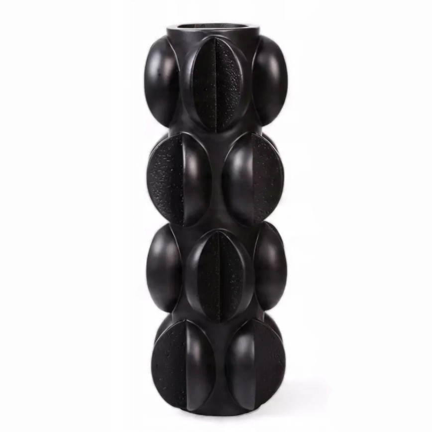 Vase 37x15 cm harpiks/mat sort
