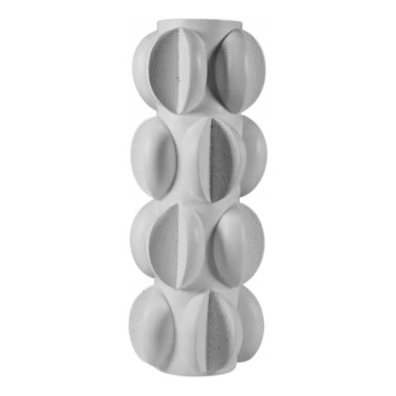 Vase 37x19 cm i harpiks, mat hvid