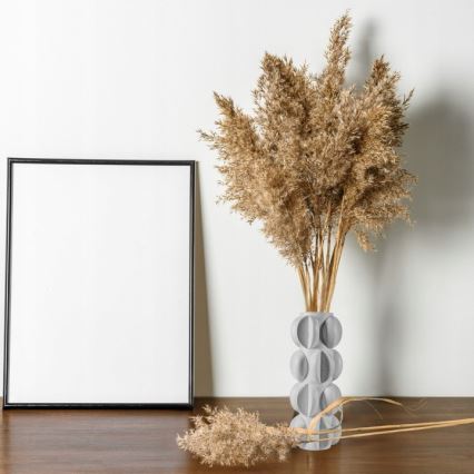 Vase 37x19 cm i harpiks, mat hvid