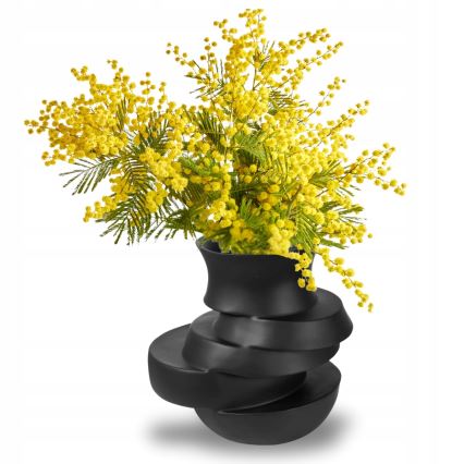 Vase 38x33x36 cm harpiks/mat sort