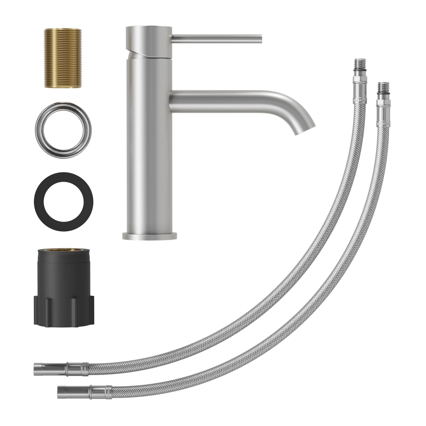 Vaskarmatur SOVANG 18,3 cm børstet rustfrit stål