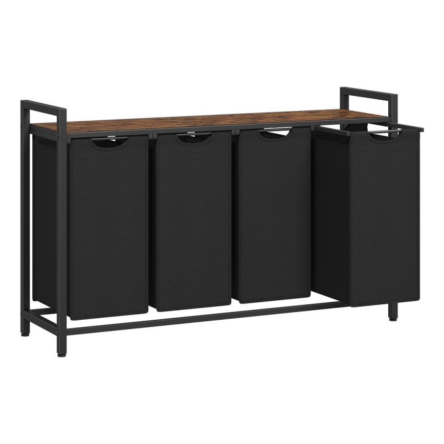 Vasketøjskurv REX brun/sort