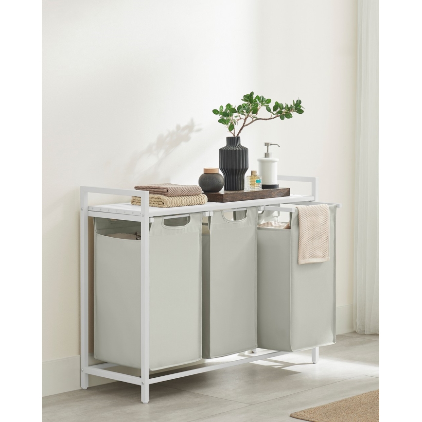 Vasketøjskurv REX hvid