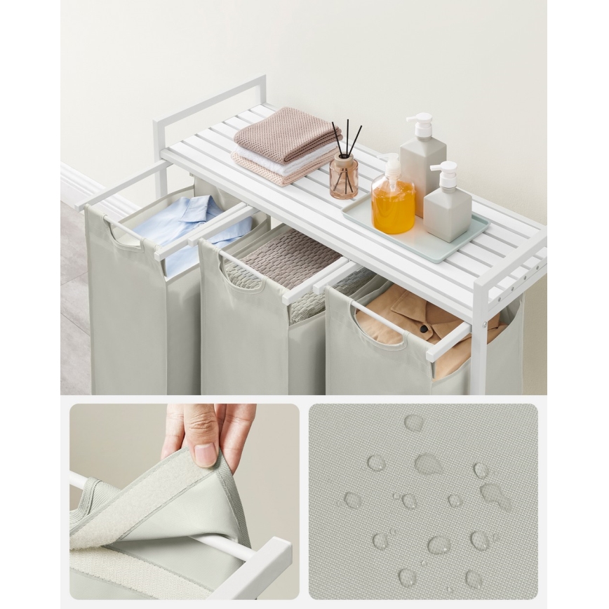 Vasketøjskurv REX hvid