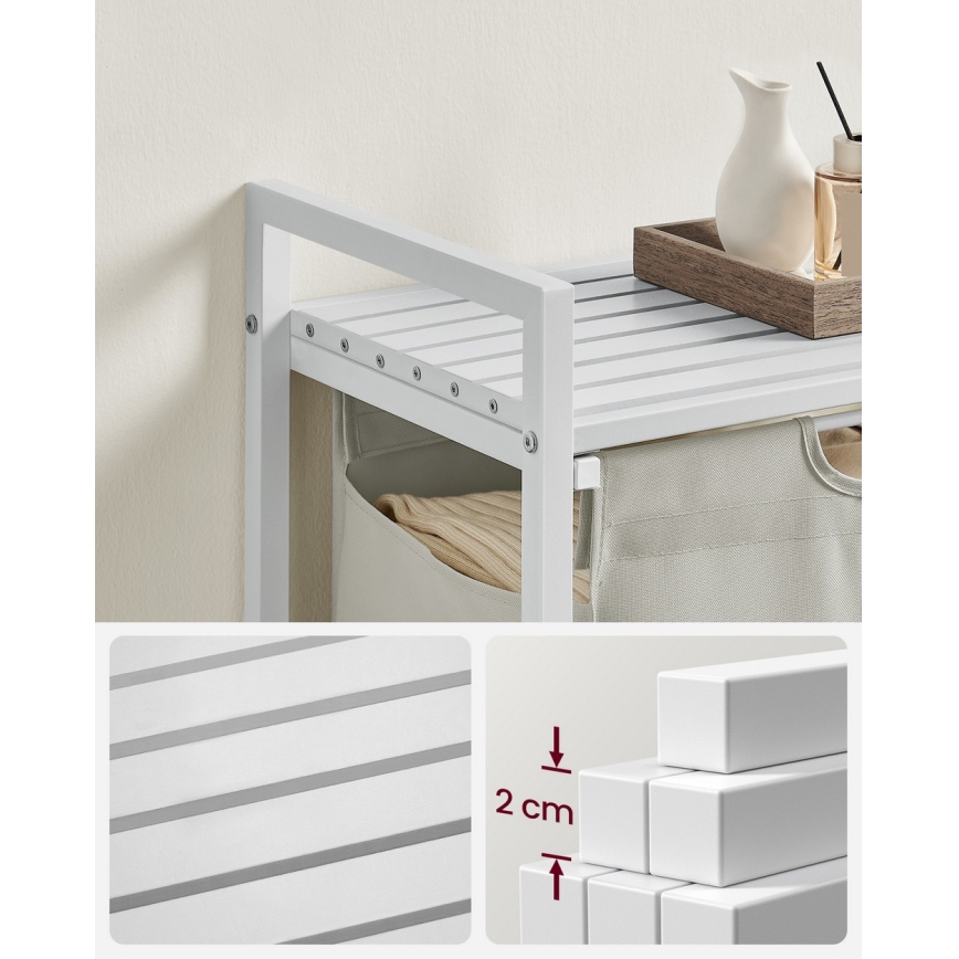 Vasketøjskurv REX hvid