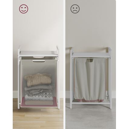 Vasketøjskurv REX hvid