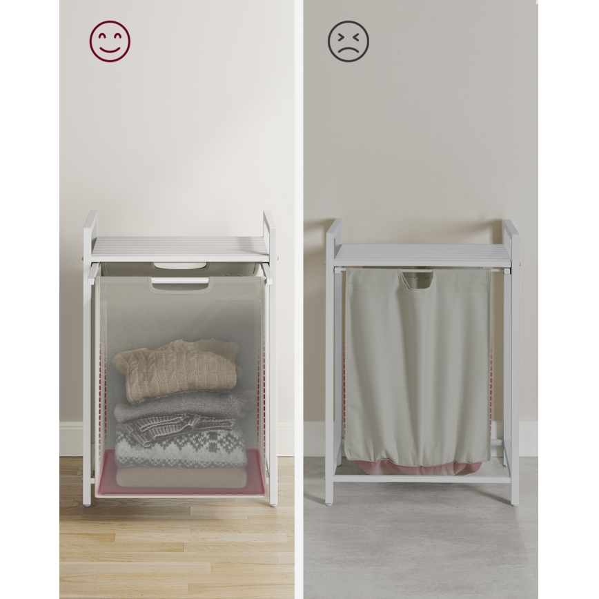 Vasketøjskurv REX hvid