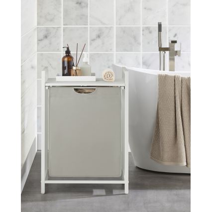 Vasketøjskurv REX hvid