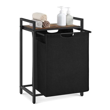 Vasketøjskurv REX i brun/sort