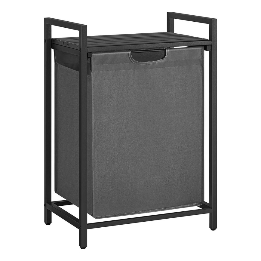 Vasketøjskurv REX sort/grå