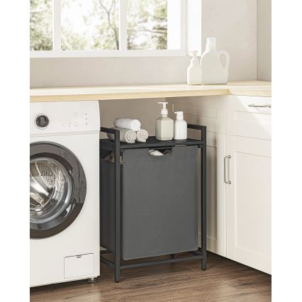 Vasketøjskurv REX sort/grå