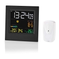 Vejrstation m. LCD-farvedisplay 230V/3xAAA + 2xAA sort