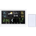 Vejrstation med farvet display 5V/2xAAA hvid