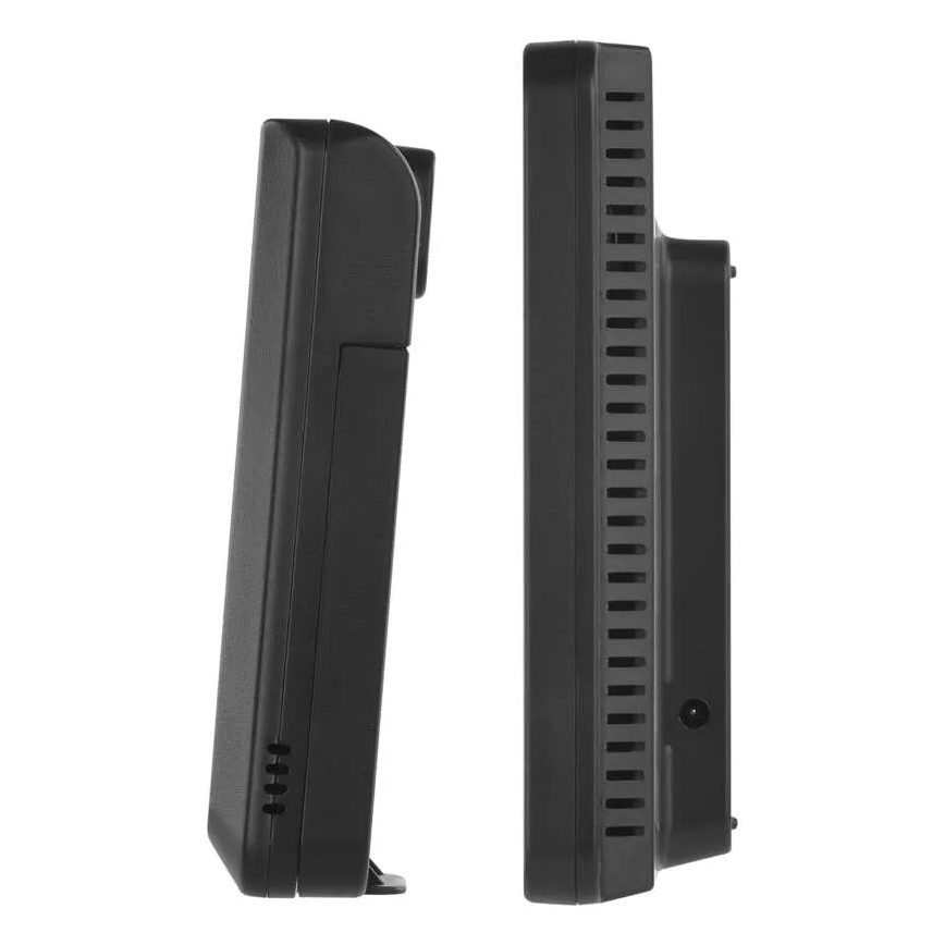 Vejrstation med farvet LCD-display og indbygget vækkeur 5V 3xAAA + 2xAA sort