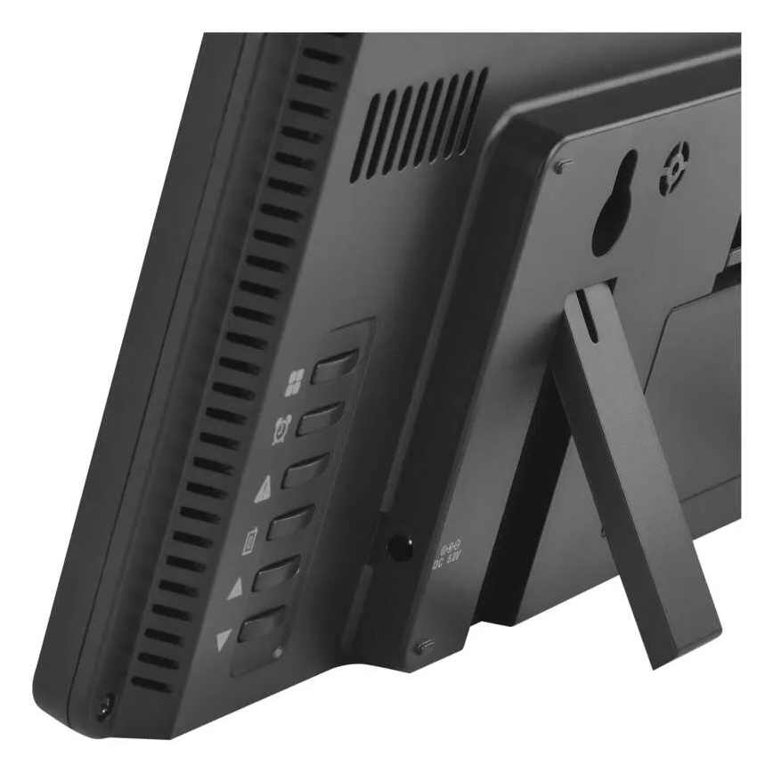 Vejrstation med farvet LCD-display og indbygget vækkeur 5V 3xAAA + 2xAA sort