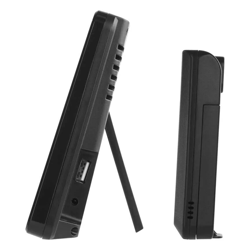 Vejrstation med LCD-display GoSmart 230V/3xAAA + 2×AAA Wi-Fi Tuya sort