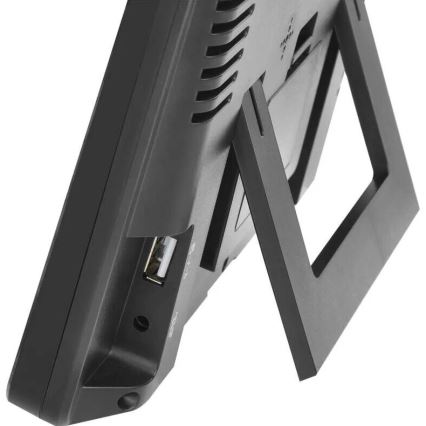 Vejrstation med LCD-display GoSmart 230V/3xAAA + 2×AAA Wi-Fi Tuya sort