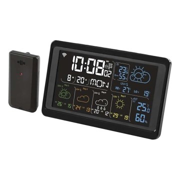 Vejrstation med LCD-display GoSmart 5/230V + 3xAAA Wi-Fi Tuya sort