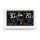 Vejrstation med LCD-display USB opladning 2xAAA/5V + 2xAAA hvid