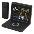 Vejrstation med trådløs opladning 5V, 2xAA + 2xAAA, sort