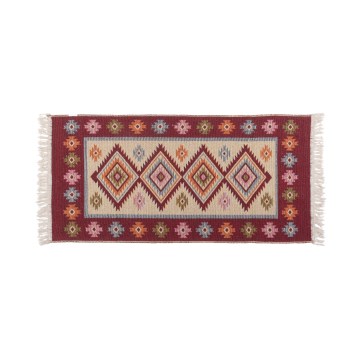 Vendbart orientalsk tæppe KILIM 80x150 cm rød/beige