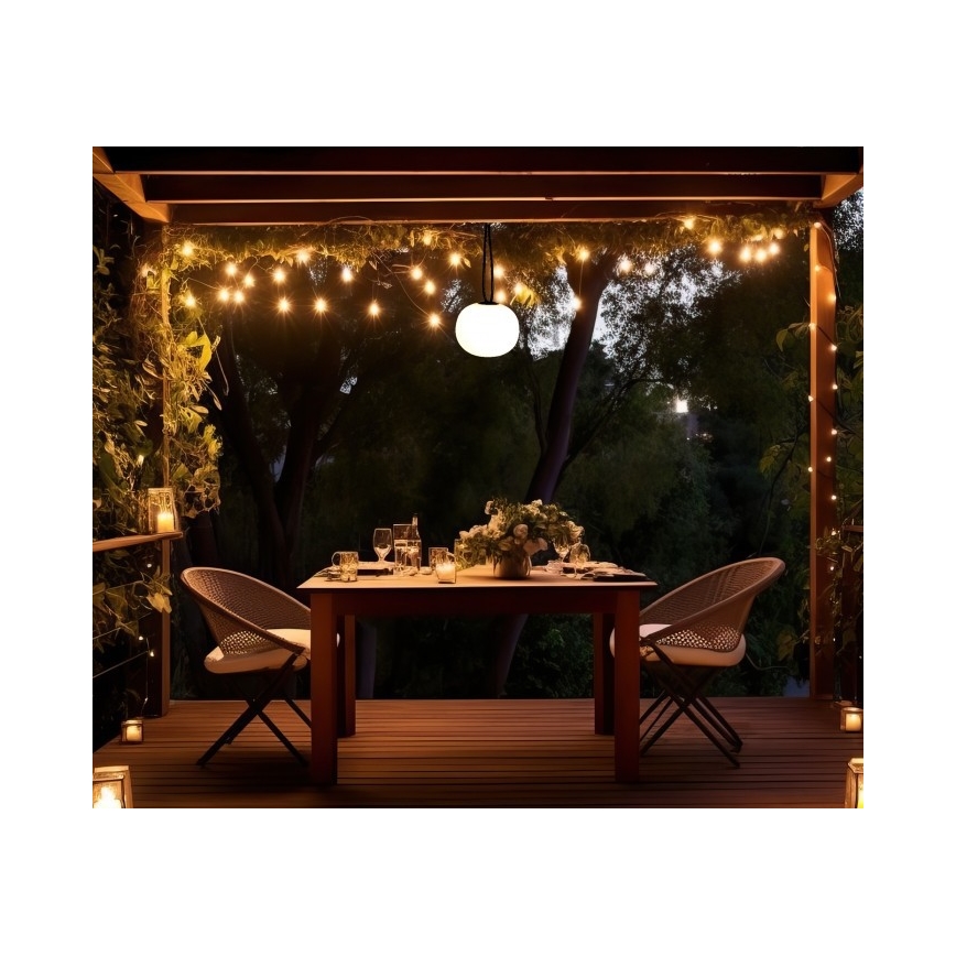 LED dæmpbar genopladelig udendørslampe VENEZIA LED/1,5W/5V 2500K IP54 2600 mAh sort
