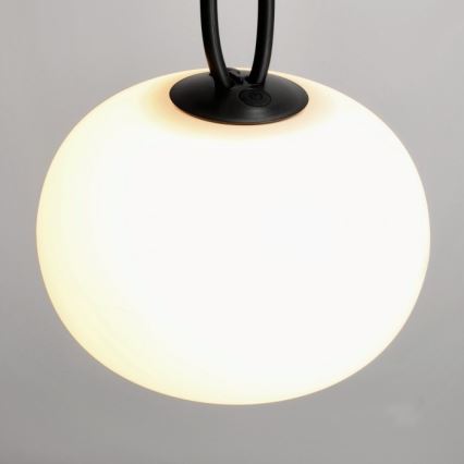 LED dæmpbar genopladelig udendørslampe VENEZIA LED/1,5W/5V 2500K IP54 2600 mAh sort