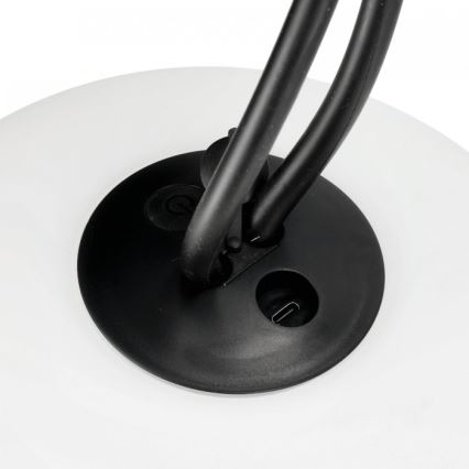 LED dæmpbar genopladelig udendørslampe VENEZIA LED/1,5W/5V 2500K IP54 2600 mAh sort