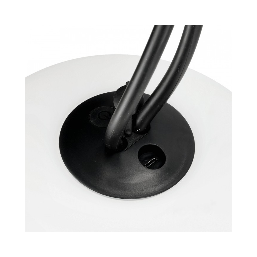 LED dæmpbar genopladelig udendørslampe VENEZIA LED/1,5W/5V 2500K IP54 2600 mAh sort