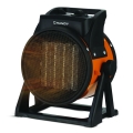 Ventilator med keramisk varmeelement 1000/2000W/230V orange/sort