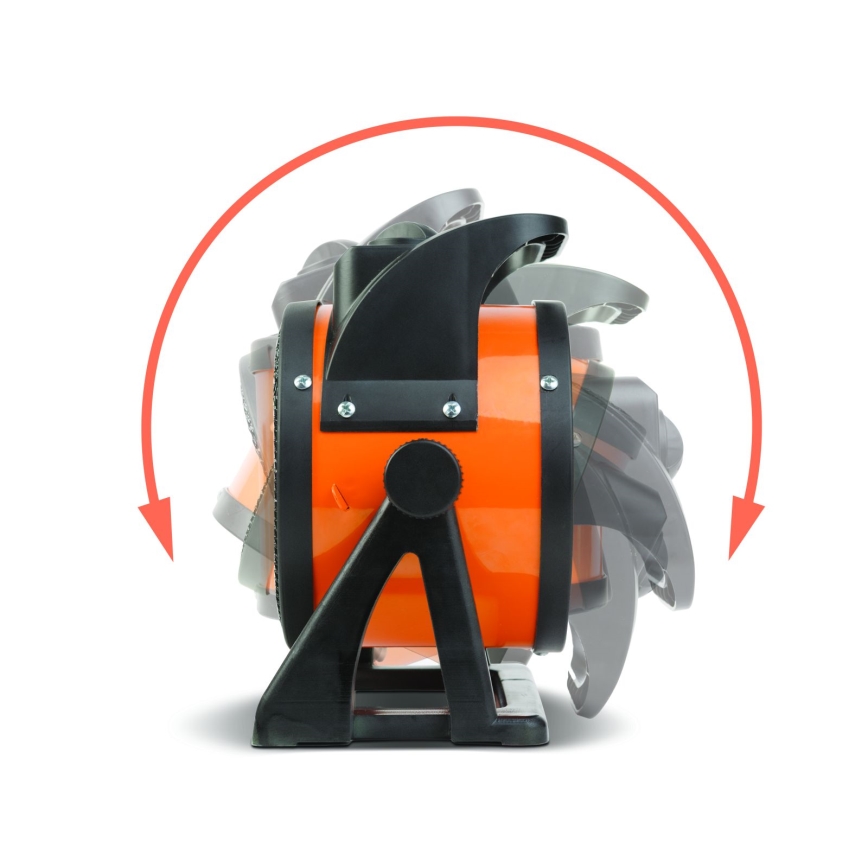 Ventilator med keramisk varmeelement 1000/2000W/230V orange/sort