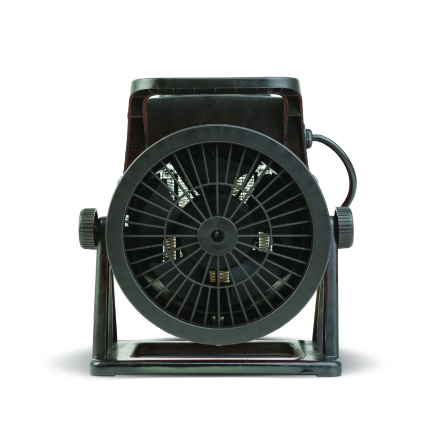 Ventilator med keramisk varmeelement 1000/2000W/230V orange/sort