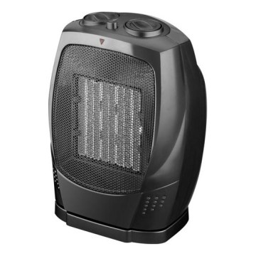 Ventilator med keramisk varmeelement RIN 1500W/230V sort