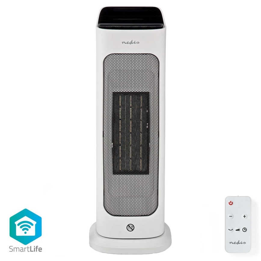 Ventilator med keramisk varmeelement Smartlife 1400/2000W/230V Wi-Fi Tuya + fjernbetjening